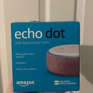 Amazon Echo Dot 3rd Generation Pink and White